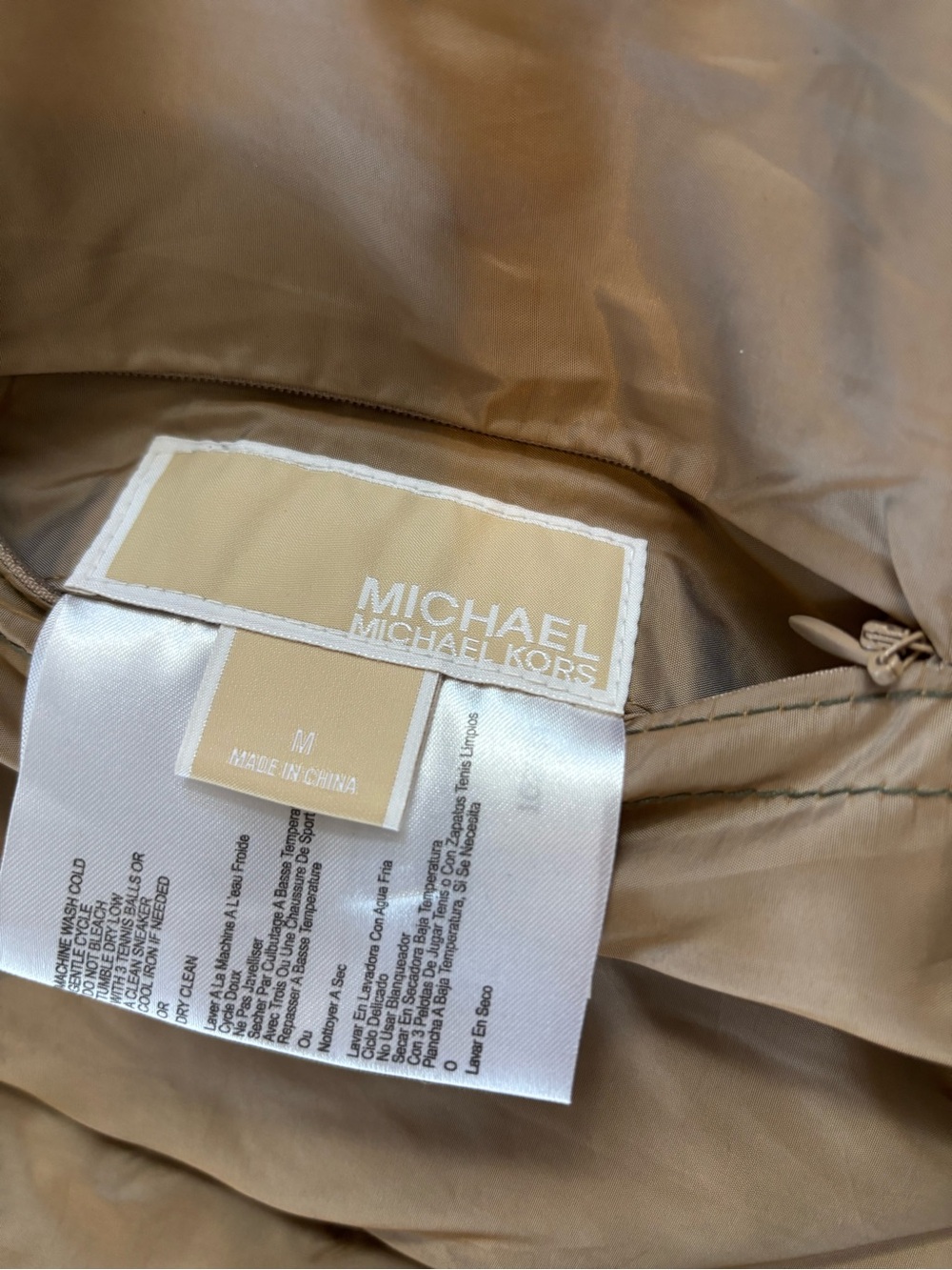 Michael Kors Olive Green Quilted Puffer Jacket / Reversible - Picture 5 of 6